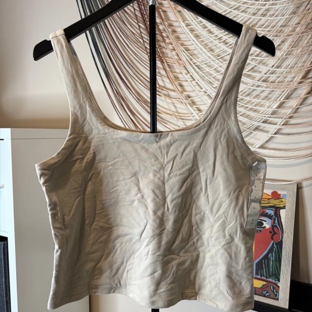 a new day Scoop Neck Tank Top in Beige